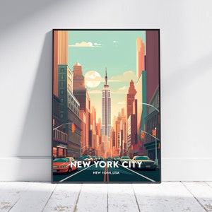 New York City City Print, New York City Travel Poster, Usa Travel Gift, New York City Wall Art, New York City Digital Download