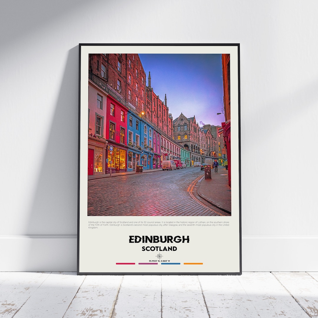 Digital Oil Paint, Edinburgh Print, Edinburgh Wall Art, Edinburgh