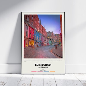 Pintura al óleo digital, impresión de Edimburgo, arte mural de Edimburgo, póster de Edimburgo, fotografía de Edimburgo, impresión de póster de Edimburgo, decoración de Edimburgo, Escocia