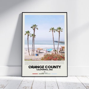 Peinture numérique à l'huile, impression d'Orange County, art mural d'Orange County, affiche d'Orange County, impression d'affiche d'Orange County, photo d'Orange County, États-Unis