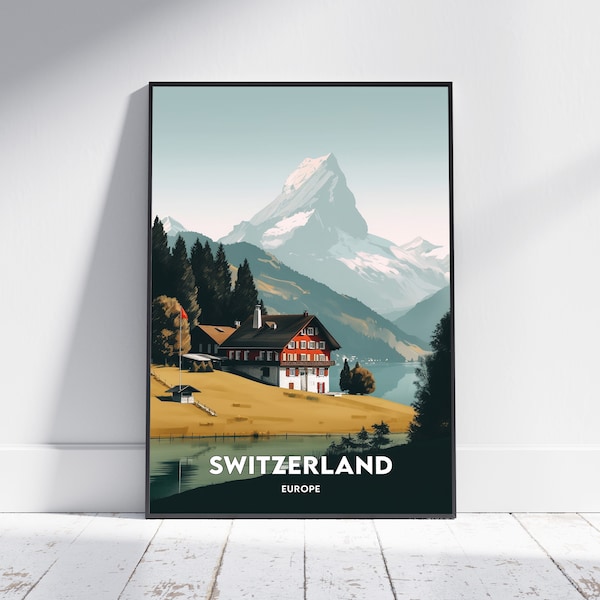 Switzerland City Print, Switzerland Travel Poster, Europe Travel Gift, Switzerland Wall Art, Switzerland Digital Download,Switzerland Poster