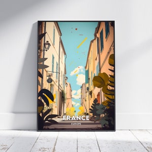 France City Print, France Travel Poster, Europe Travel Gift, France Wall Art, France Digital Download, France Poster