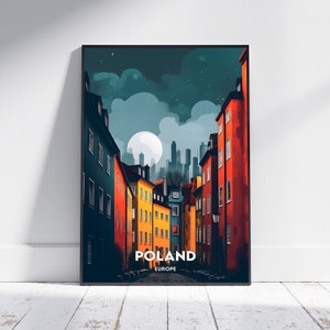 Poland City Print, Poland Travel Poster, Europe Travel Gift, Poland Wall Art, Poland Digital Download, Poland Poster