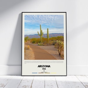 Digital Oil Paint, Arizona Print, Arizona Wall Art, Arizona Poster, Arizona Photo, Arizona Poster Print, Arizona Wall Decor, USA Print