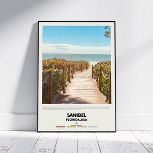 Digital Oil Paint, Sanibel Print, Sanibel Wall Art, Sanibel Poster, Sanibel Photo, Sanibel Poster Print, Sanibel Wall Decor, Florida Poster