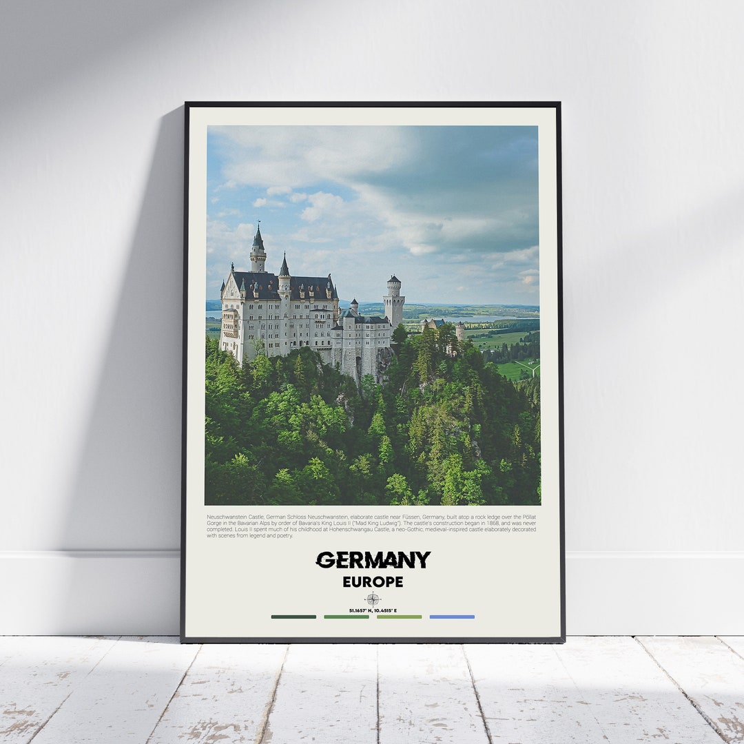 Digital Oil Paint, Germany Print, Germany Wall Art, Germany Poster