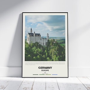 Digitale olieverf, Duitsland print, Duitsland kunst aan de muur, Duitsland poster, Duitsland foto, Duitsland poster print, Duitsland muur decor, Berlijn, Europa