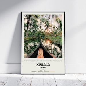 Digital Oil Paint, Kerala Print, Kerala Wall Art, Kerala Poster, Kerala Photo, Kerala Poster Print, Kerala Wall Decor, India Poster Print