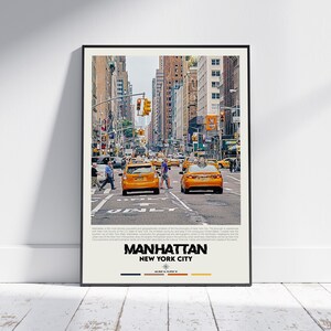 Pittura a olio digitale, stampa di Manhattan, arte murale di Manhattan, poster di Manhattan, foto di Manhattan, stampa poster di Manhattan, decorazione murale di Manhattan, USA