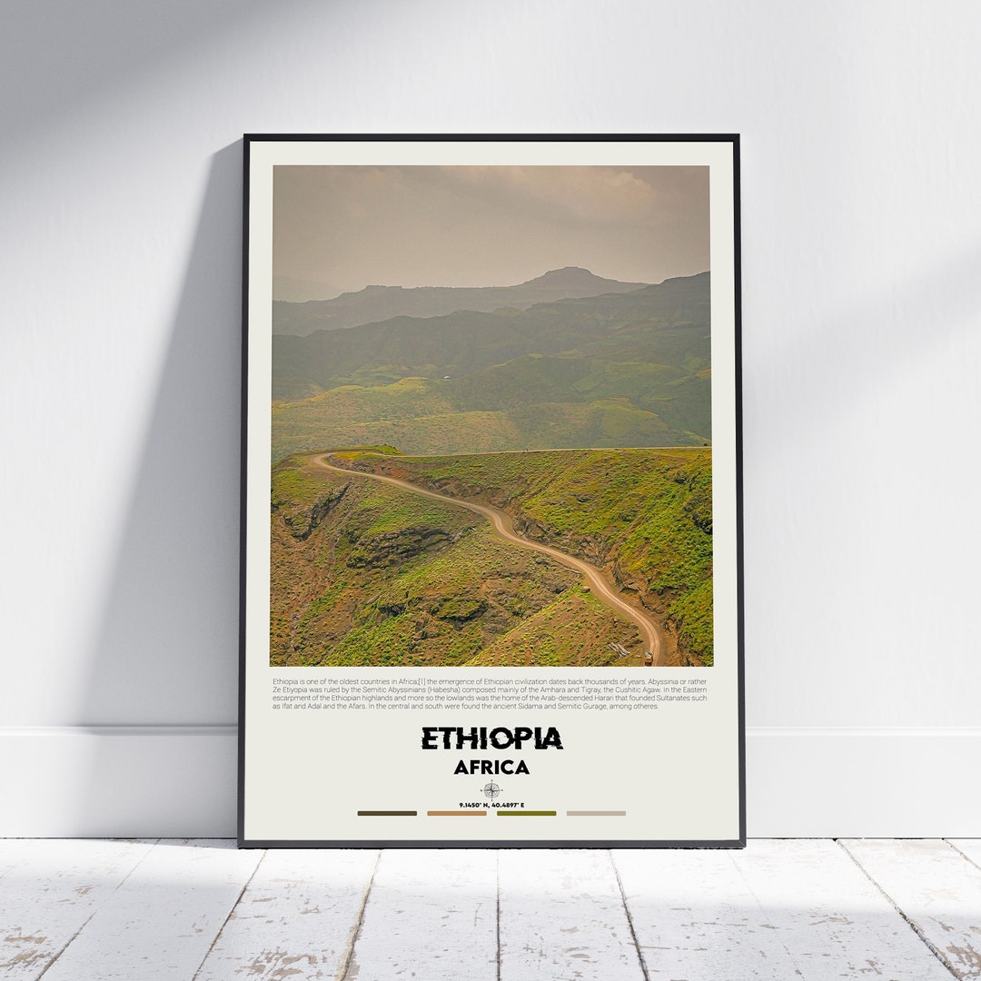 Digital Oil Paint, Ethiopia Print, Ethiopia Wall Art, Ethiopia Poster