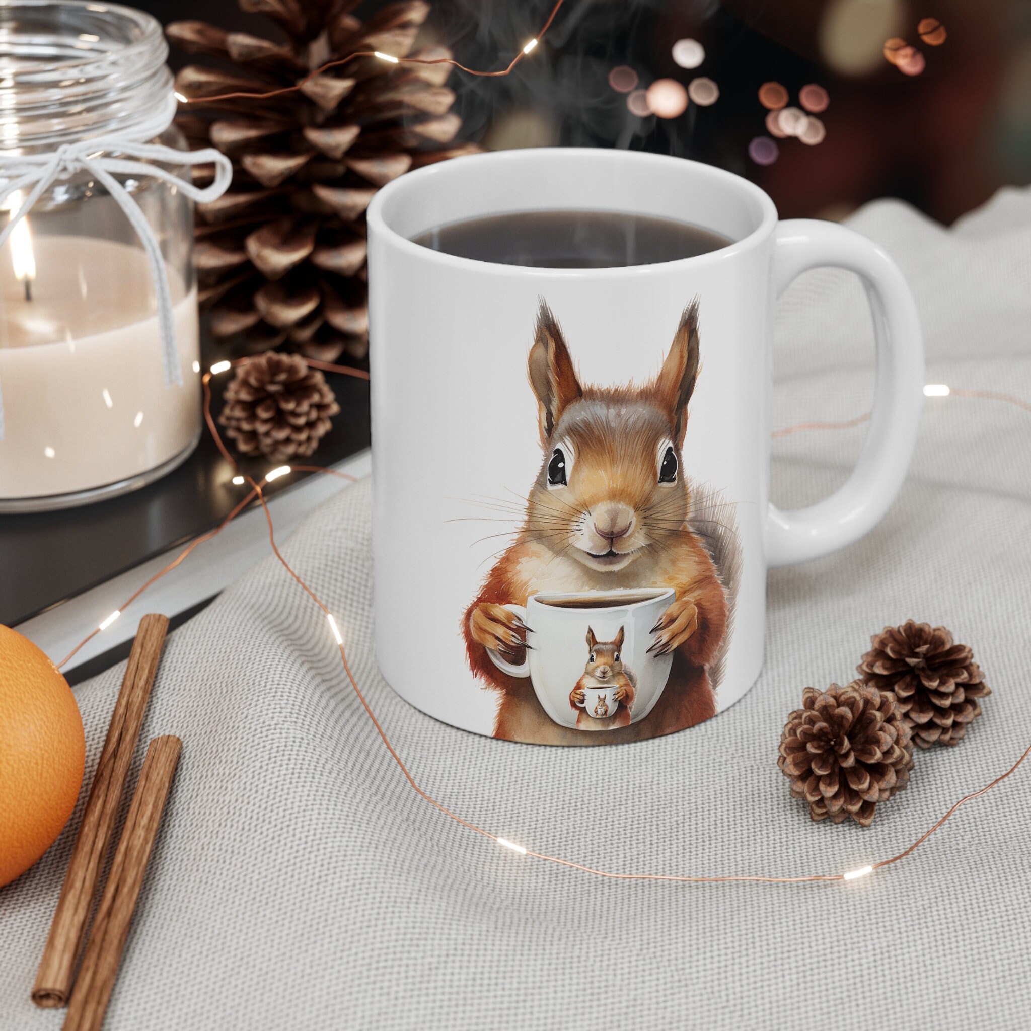 Squirrel Coffee Cup 3D Cute Fox Tea Mug Creative Animal-themed Cup Handmade Creative Birthday Gift For Friends Kids – Buy The Best Products In The Online Store