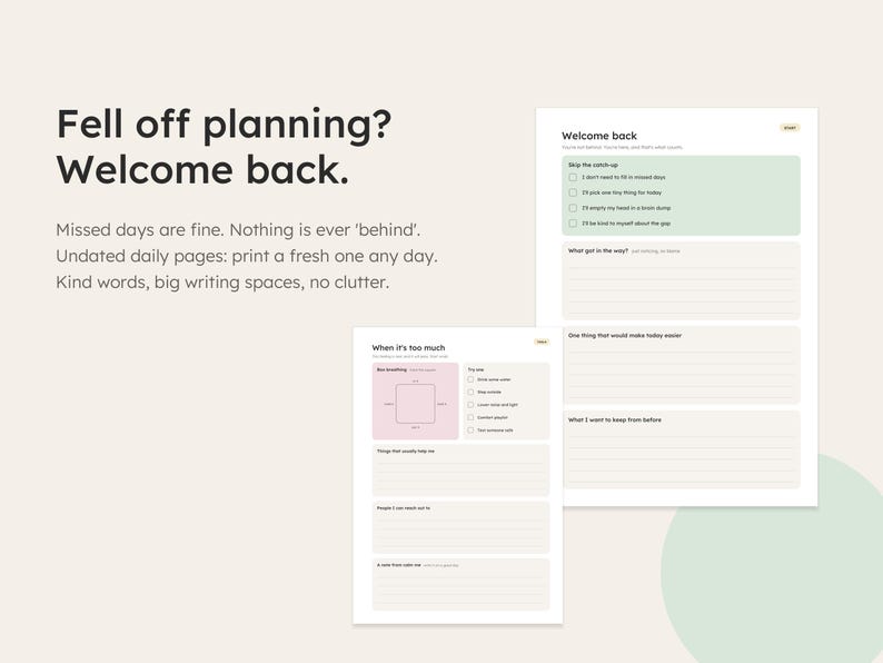 Welcome back and when it's too much printable pages