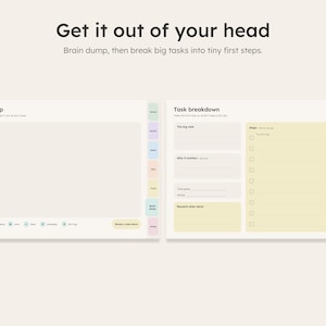 Brain dump and task breakdown pages