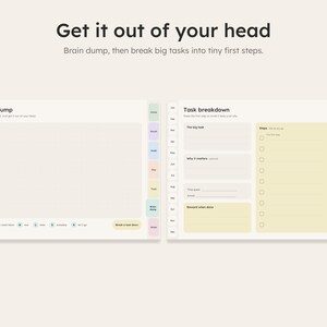 Brain dump and task breakdown pages