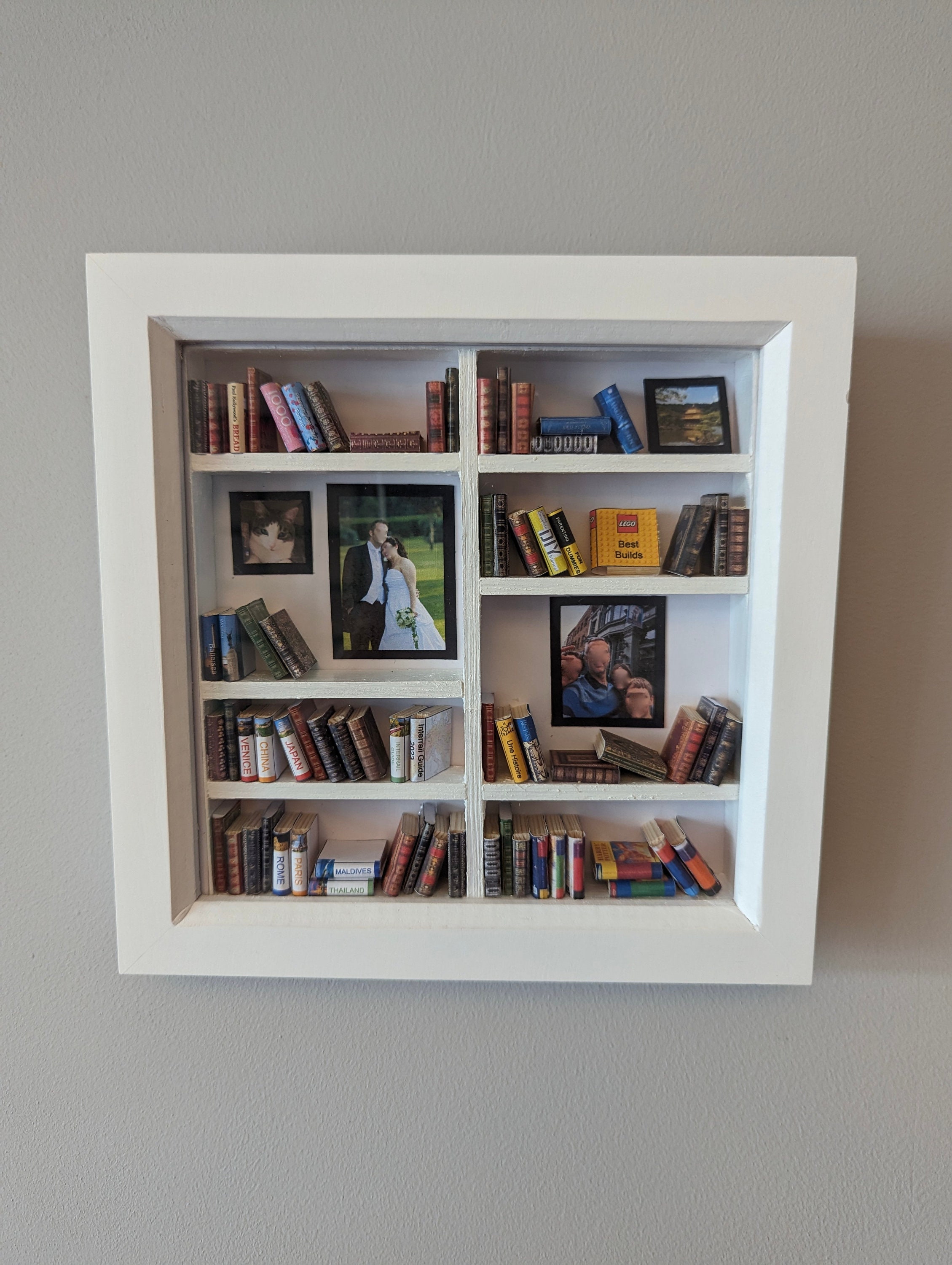 PERSONALISED Miniature Memory Bookcase - Etsy