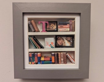 PERSONALISED Miniature Memory Bookcase