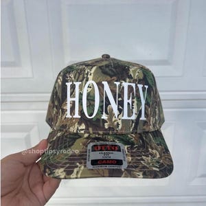Honey Camo Trucker Hat | Country Concert Hat, Women’s Trucker Hat | Cowgirl Aesthetic | Bachlorette Hats| Trendy Trucker Hat | Nashville hat