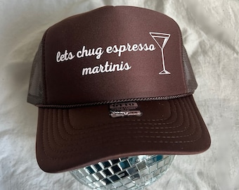 Espresso Martini  trucker hat| Trucker Hat | Weekend Hat | Trendy Trucker Hat |Bachelorette Hat| drinking hat | custom hat, gift for her