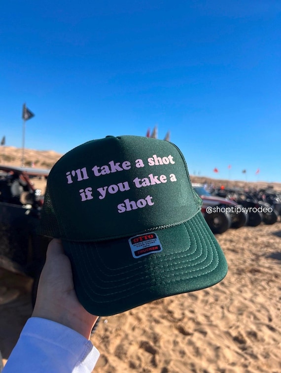 Take a Shot Trucker Hat | Bachelorette Party, Day Drinking, Feral hat, fun hats