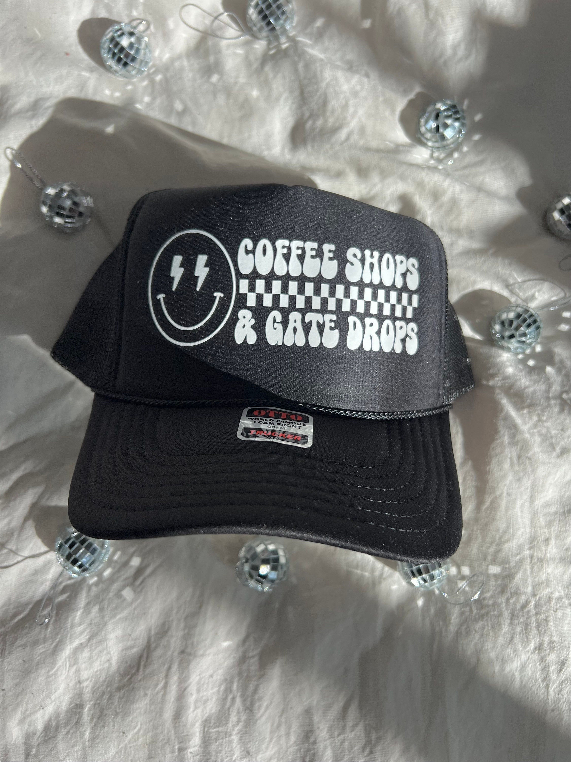 Ladies Gate Getter Printed Mesh Trucker Hat-Black/Turquoise Check main image 0