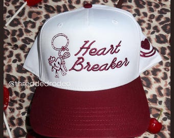 Heart Breaker Trucker Hut, Valentine Hut, Western Love Hut, Bestickter Hut, Cowgirl Valentine Cap
