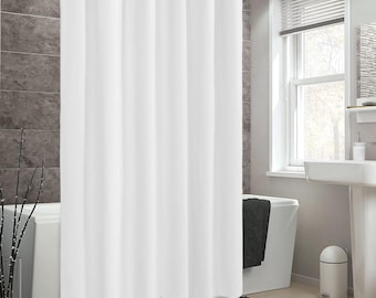 Waterproof Fabric Shower Curtain Liner| Soft Hotel Quality Cloth Shower Liner| Heavy Duty Shower Curtain for Bathroom| Divider Curtains