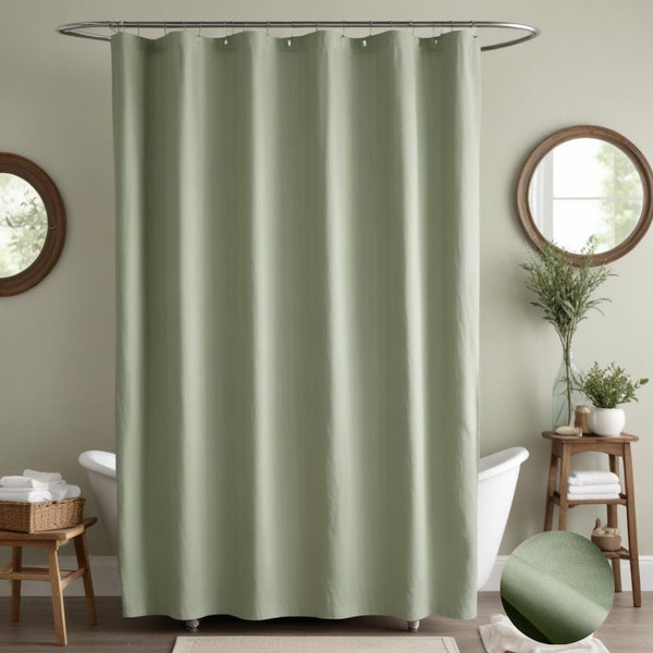 Cotton Shower Curtain - Etsy UK
