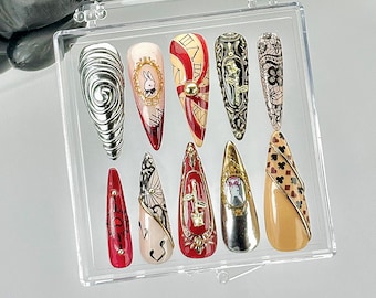 Alice im Wunderland Drücken Sie auf die Nägel | Vintage Hase & Uhr, Royal Nailart | HB801YC