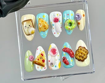 3D Kawaii Food Press On Nails | Dessert Nail Art |  HB757YC