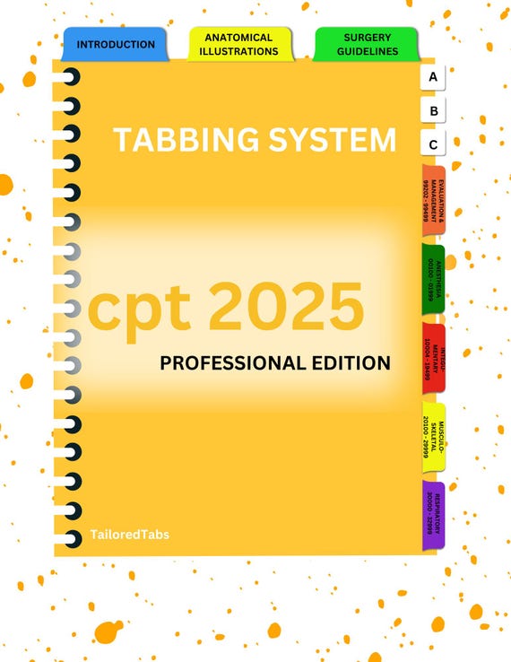 健康・医学 ORANGE BOOK2025 2025 AMA CPT Medical Coding Tabbing System - Etsy