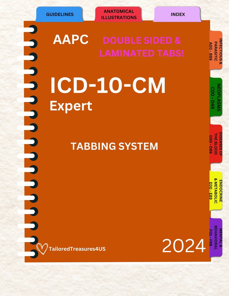 2024 AAPC ICD10CM Tabbing System Etsy