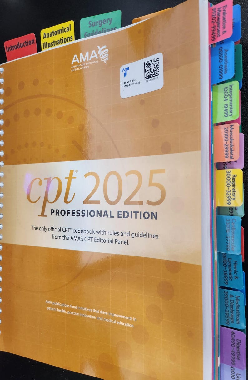 2025 CPT Medical Coding Tabbing System - Etsy