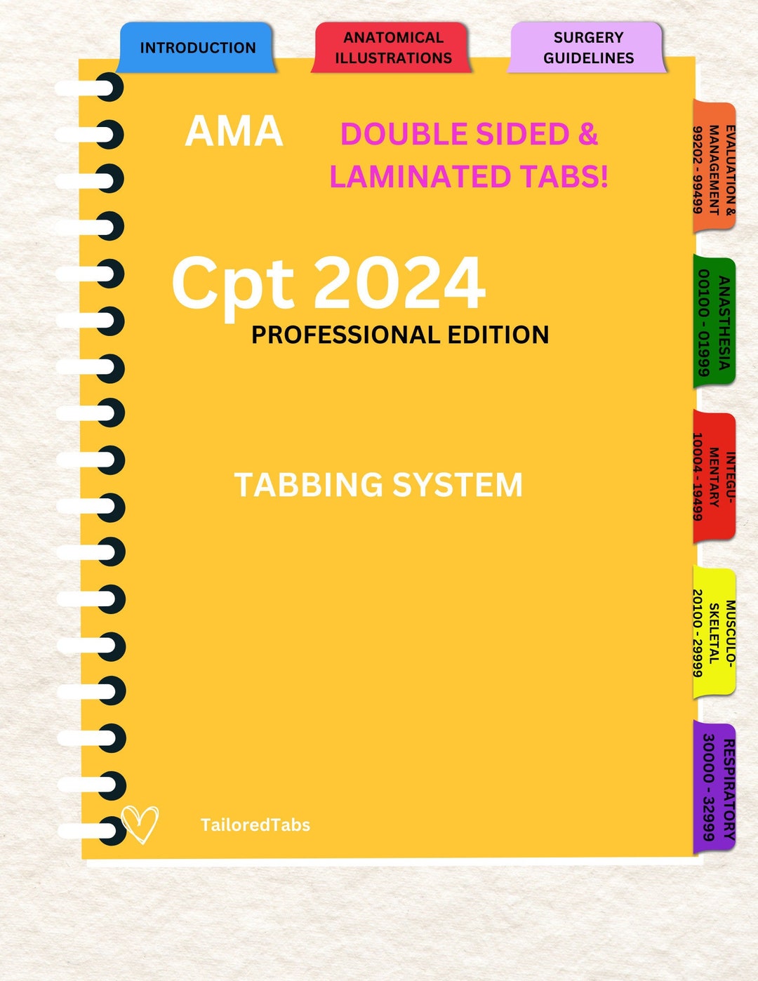 2024 AMA CPT Medical Coding Tabbing System Etsy