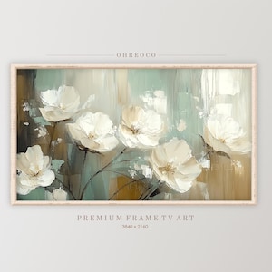 Abstract Frame TV Art, Botanical Artwork for Samsung Frame, Floral Art for Frame TV, Digital Download, Digital Artwork for The Frame TV