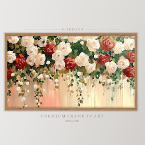 Samsung FRAME TV Art, Vintage Flowers Frame TV Art, Summer Tv Art, Floral Painting, Spring Decor, Frame tv Spring Vintage Floral Tv Artwork