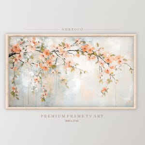 Abstract Flower Frame TV Art, Floral Art for Frame TV, Samsung Frame TV Art, Pastel Flower Artwork for Samsung Frame, Digital Download