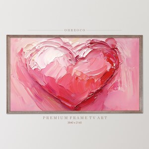 Valentines Pink Heart Download for Frame Tv, Valentine&#39;s Day Frame Tv Art, Valentine Hearts Frame Tv Art, Valentines Heart Download for Tv