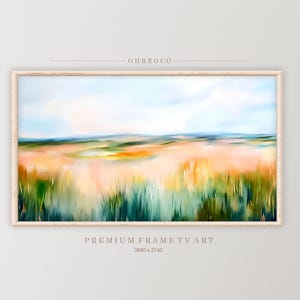 Samsung Frame tv art, Abstract Colorful Landscape, Landscape Abstract Oil Painting tv art, Neutral Abstract Frame TV Art DIGITAL TV Download