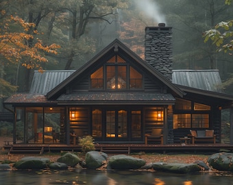 Modern Cabin Design Inspiration: Exterior Image & Animation (Digital Download)