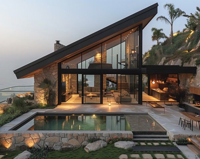 35. Home design inspiration(**No plan**)1 front view image (JPG) and 1 front view animation (MP4) Download for more design inspiration.