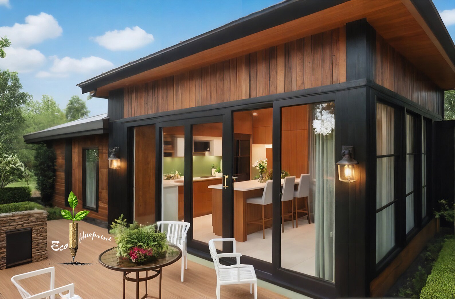 2-bedroom Modern Cabin House Plan: 1-story Architectural Design (PDF ...