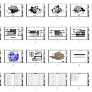 2 Bedroom Cabin House Plans With Basement & Attic (PDF Plan No.108) - Etsy