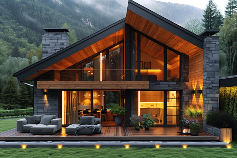 A-frame House Exterior Design Inspiration:digital Download Only Front ...