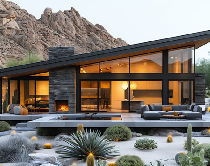 45.Home design inspiration(**No plan**)1 front view image (JPG) and 1 front view animation (MP4) Download for more design inspiration.