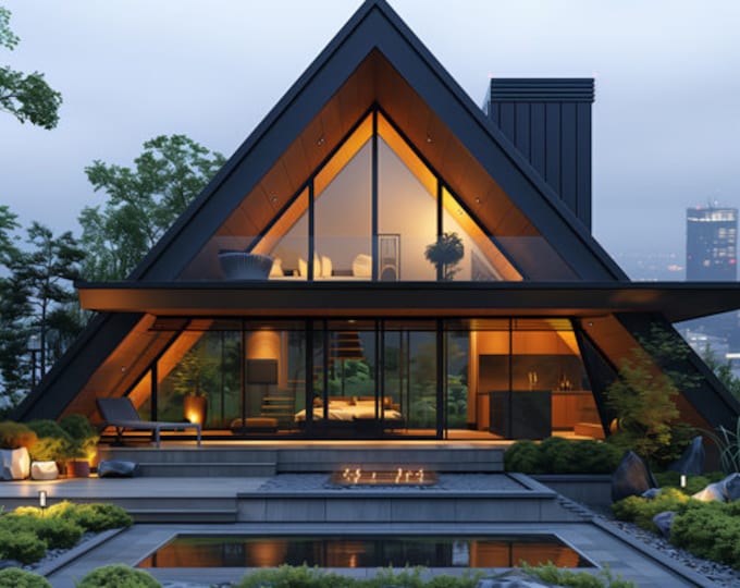 111. Home design inspiration(**No plan**)1 front view image (JPG) and 1 front view animation (MP4) Download for more design inspiration.