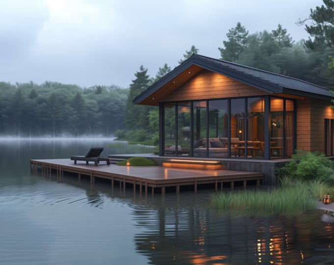 214. Home design inspiration(**No plan**)1 front view image (JPG) and 1 front view animation (MP4) Download for more design inspiration.