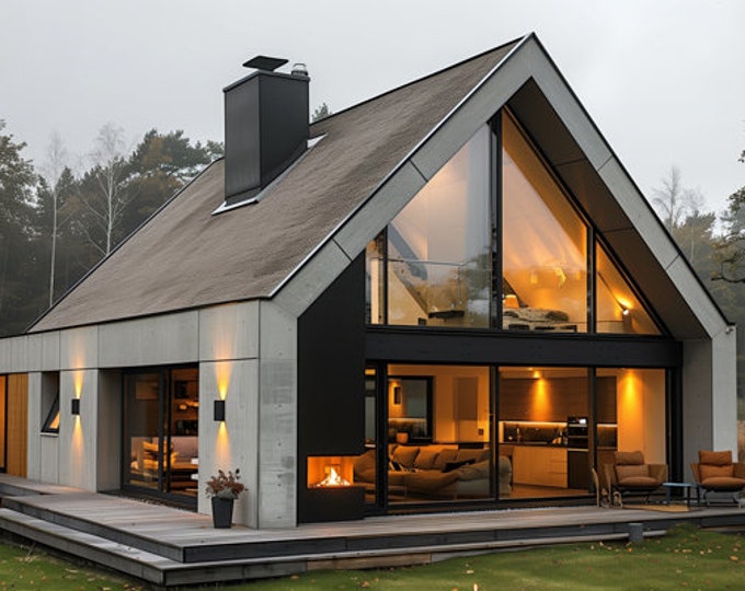 67.Home design inspiration(**No plan**)1 front view image (JPG) and 1 front view animation (MP4) Download for more design inspiration.