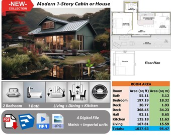 P192.Ready!!(*PDF PLAN,3D skrtchup,MP4,JPG*)  architectural plans for 1-Story Hous Hous,1 bedrooms,1 bath,kitchen+living+basements,1 attics