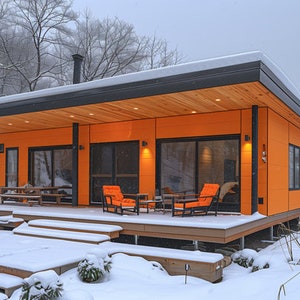 Modernes Cabin Exterieur Design: 4K Video & Bild (Kein Plan) (Digitaler Download)