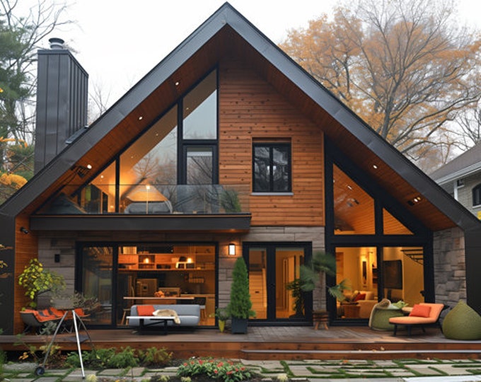 113.Home design inspiration(**No plan**)1 front view image (JPG) and 1 front view animation (MP4) Download for more design inspiration.